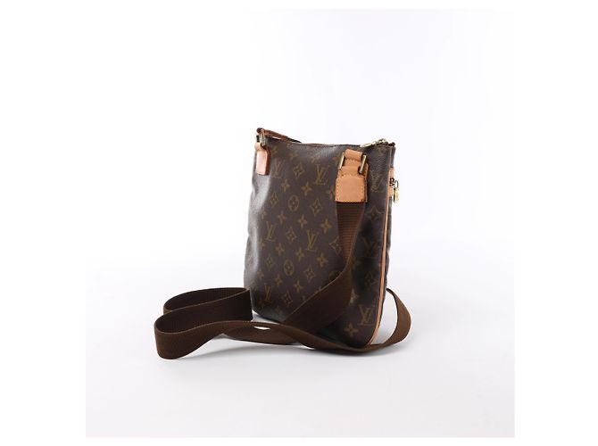 Louis Vuitton Pochette Bosphole Monogram Canvas Crossbody Bag in Brown M40044 Marrone - vista 3