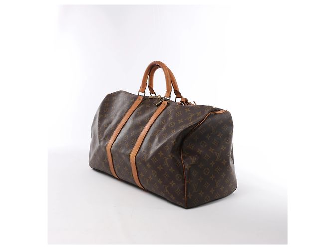 Borsa da viaggio Louis Vuitton Keepall 50 Monogram Canvas Marrone M41426 - vista 3