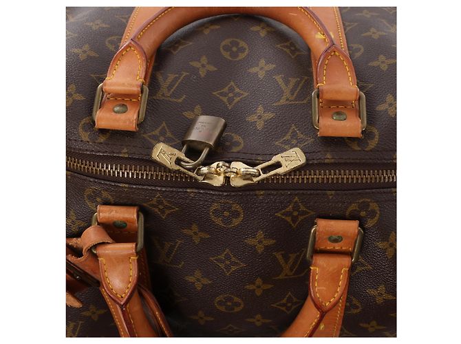 Borsa da viaggio Louis Vuitton Keepall 50 Monogram Canvas Marrone M41426 - vista 7