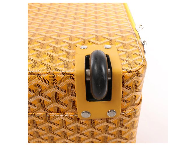 Goyard Trolle PM PVC & Leather Travel Bag in Yellow - view 13