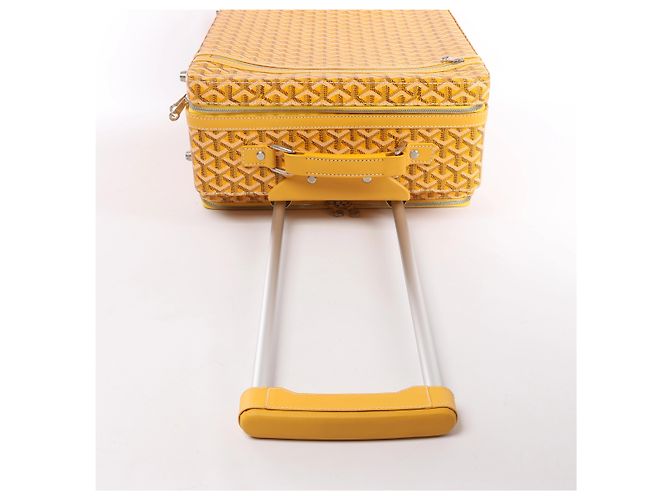 Goyard Trolle PM PVC & Leather Travel Bag in Yellow - view 16