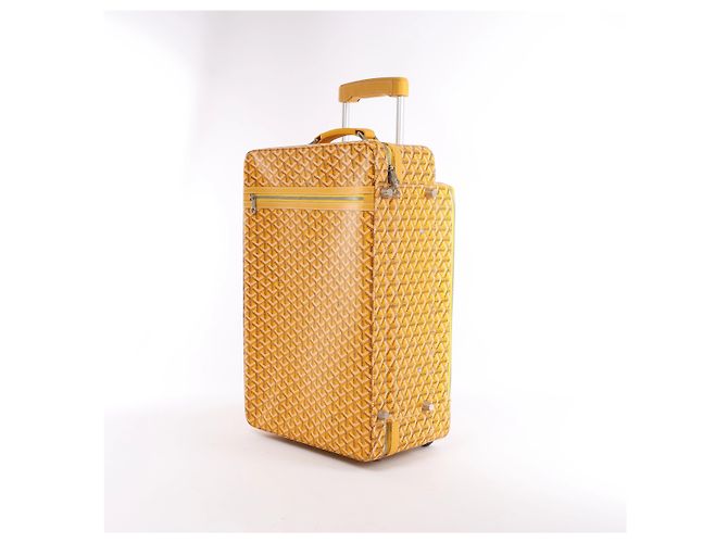Goyard Trolle PM PVC & Leather Travel Bag in Yellow - view 2