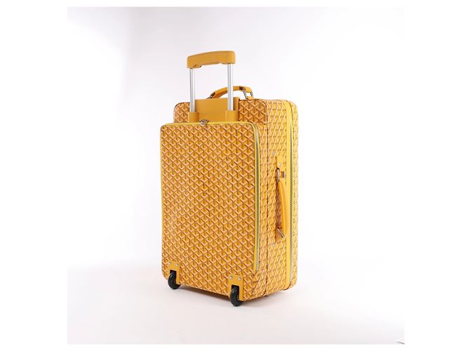 Goyard Trolle PM PVC & Leather Travel Bag in Yellow - view 3