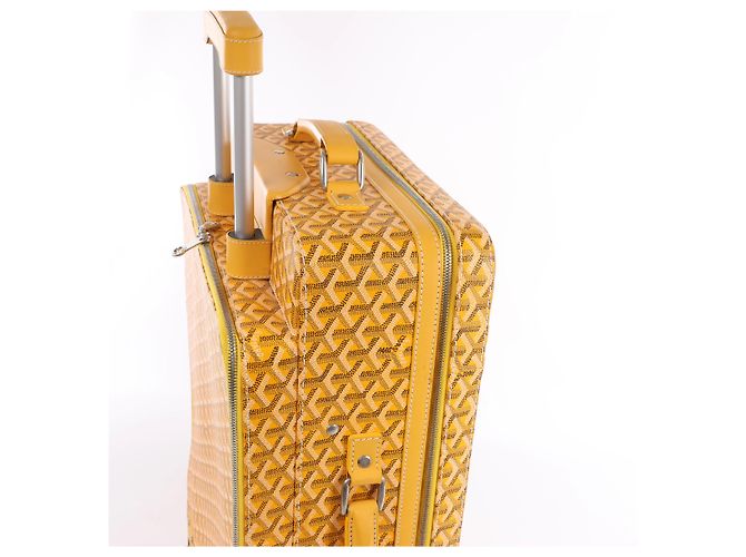 Goyard Trolle PM PVC & Leather Travel Bag in Yellow - view 4