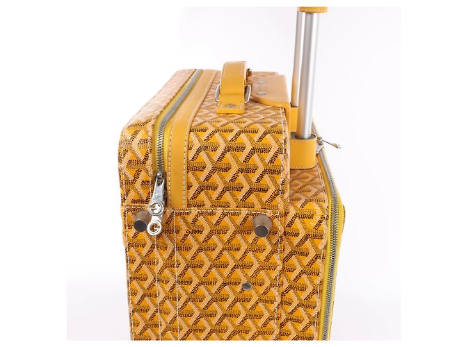 Goyard Trolle PM PVC & Leather Travel Bag in Yellow - view 5