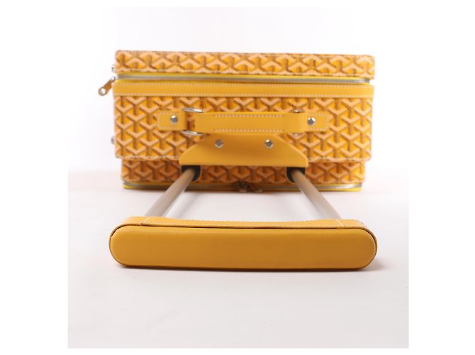 Goyard Trolle PM PVC & Leather Travel Bag in Yellow - view 6