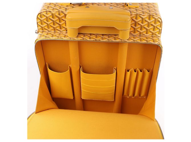 Goyard Trolle PM PVC & Leather Travel Bag in Yellow - view 9