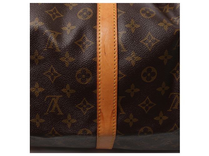 Borsa da viaggio Louis Vuitton Keepall 55 Monogram Canvas in marrone M41424 - vista 11