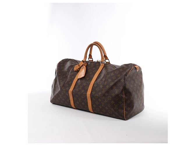 Borsa da viaggio Louis Vuitton Keepall 55 Monogram Canvas in marrone M41424 - vista 2