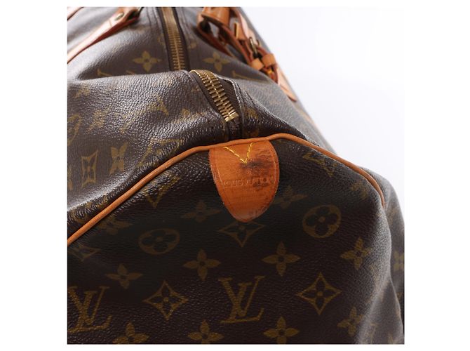Borsa da viaggio Louis Vuitton Keepall 55 Monogram Canvas in marrone M41424 - vista 4