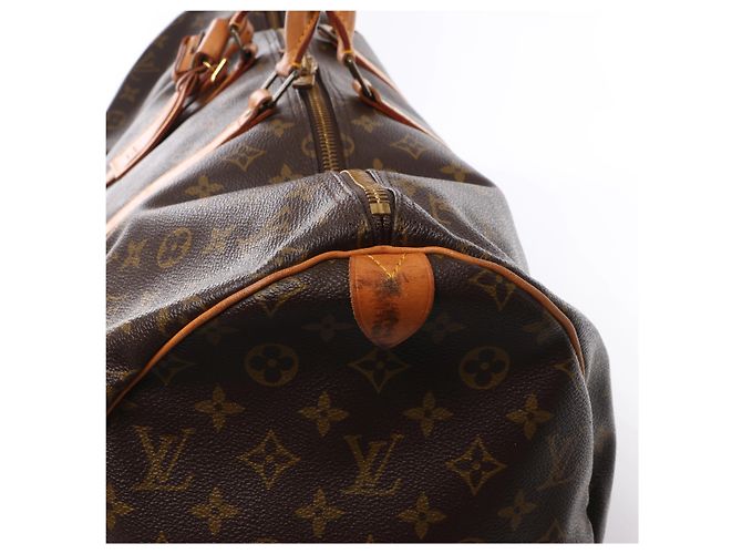 Borsa da viaggio Louis Vuitton Keepall 55 Monogram Canvas in marrone M41424 - vista 5