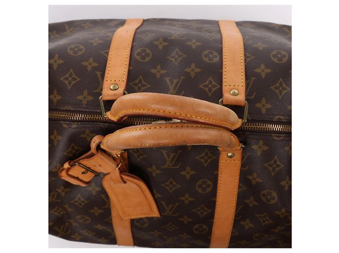 Borsa da viaggio Louis Vuitton Keepall 55 Monogram Canvas in marrone M41424 - vista 6