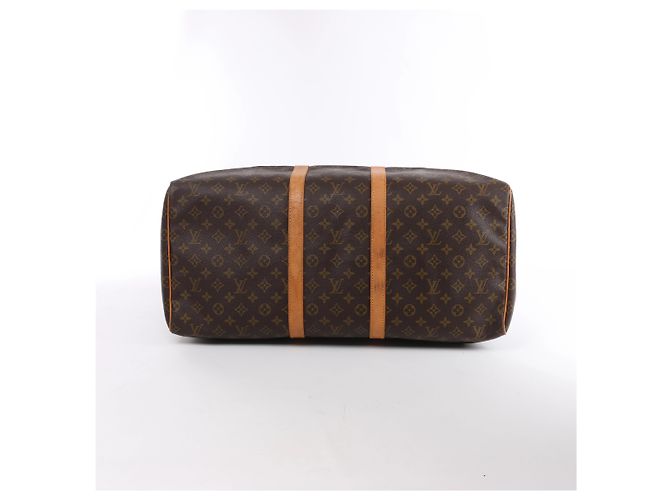 Borsa da viaggio Louis Vuitton Keepall 55 Monogram Canvas in marrone M41424 - vista 8