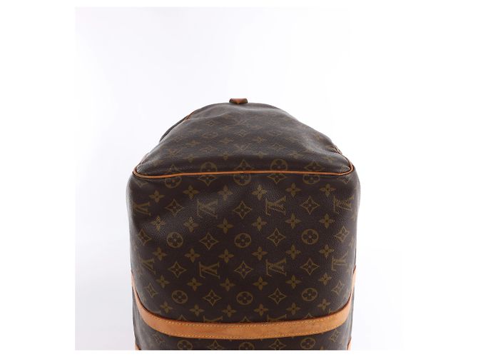 Borsa da viaggio Louis Vuitton Keepall 55 Monogram Canvas in marrone M41424 - vista 9