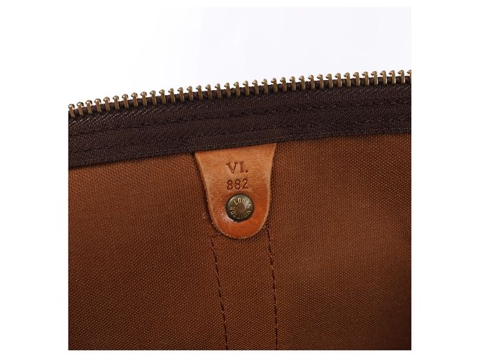 Borsa da viaggio Louis Vuitton Keepall 50 Monogram Canvas in marrone M41426 - vista 14