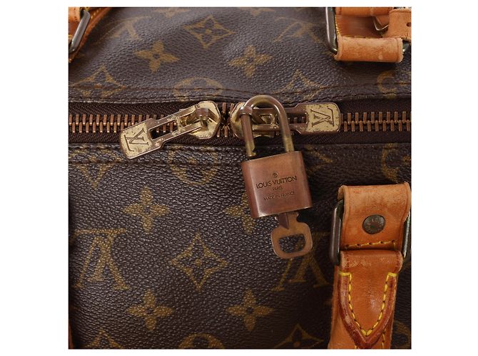 Borsa da viaggio Louis Vuitton Keepall 50 Monogram Canvas in marrone M41426 - vista 15