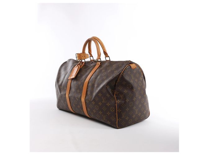 Borsa da viaggio Louis Vuitton Keepall 50 Monogram Canvas in marrone M41426 - vista 2