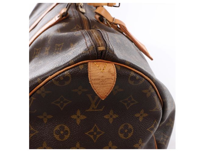 Borsa da viaggio Louis Vuitton Keepall 50 Monogram Canvas in marrone M41426 - vista 4