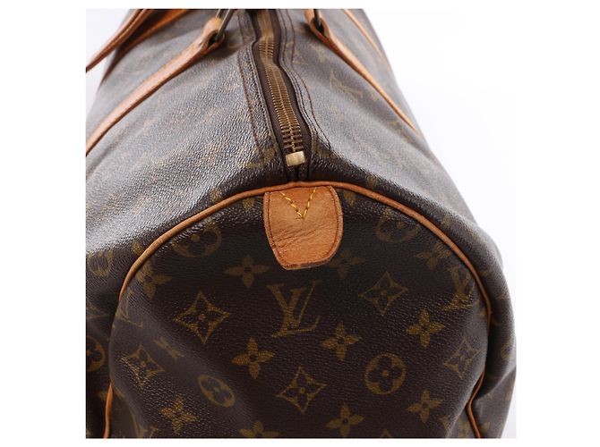 Borsa da viaggio Louis Vuitton Keepall 50 Monogram Canvas in marrone M41426 - vista 5