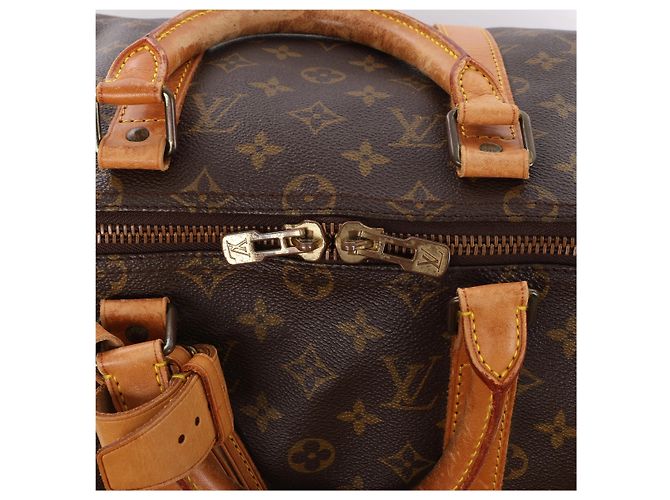 Borsa da viaggio Louis Vuitton Keepall 50 Monogram Canvas in marrone M41426 - vista 7