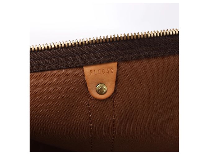 Borsa da viaggio Louis Vuitton Keepall 50 Monogram Canvas in marrone M41426 - vista 12
