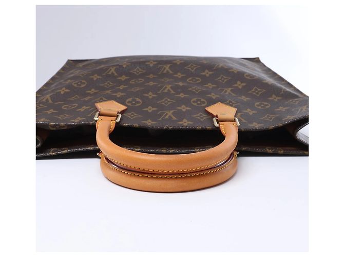 Louis Vuitton Sac Plat Monogram Canvas Handbag in Brown Marrone - vista 6