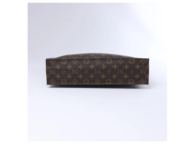 Louis Vuitton Sac Plat Monogram Canvas Handbag in Brown Marrone - vista 7