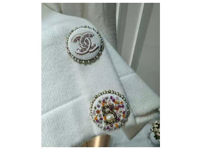 Chanel Strickware aus weißem Kaschmir - Ansicht 2