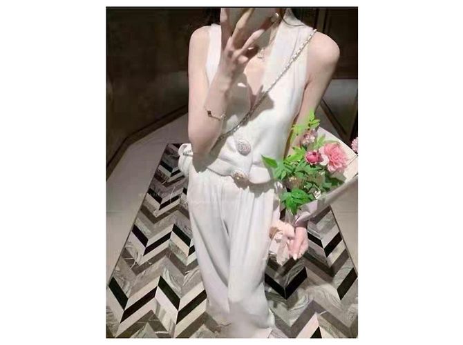 Chanel Strickware aus weißem Kaschmir - Ansicht 5