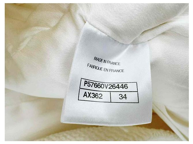 Chanel Mantel aus Wolle weiß - Ansicht 4