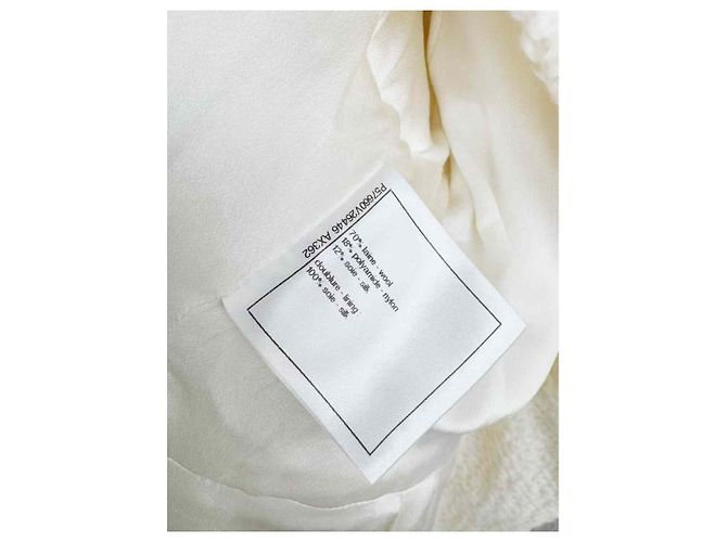 Chanel Mantel aus Wolle weiß - Ansicht 5