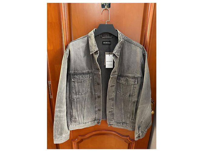 Balenciaga Denim Jacket with Logo Back Men IT48 Multiple colors - view 2