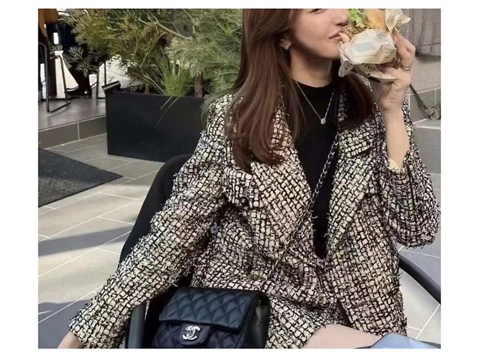 Chanel Tweed Jacke Mehrfarbig Größe 36 Mehrfarben - Ansicht 5