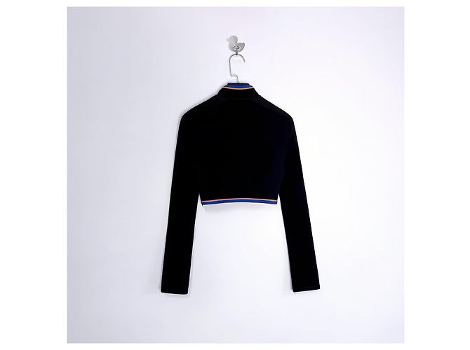Crop Top Louis Vuitton con Zip e Righe a Contrasto Multicolore - vista 2