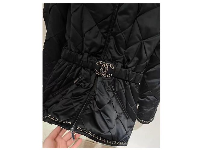 Chanel Lederjacken Schwarz - Ansicht 2