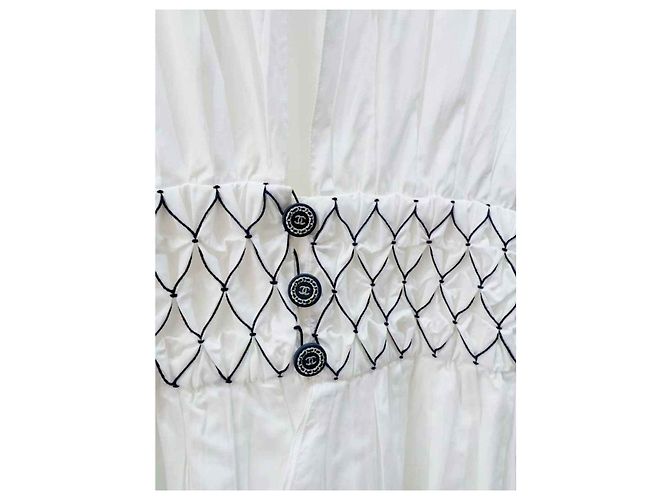 Top Chanel de algodão branco - vista 2