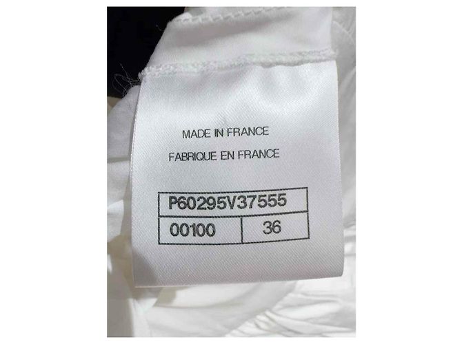Top Chanel de algodão branco - vista 6