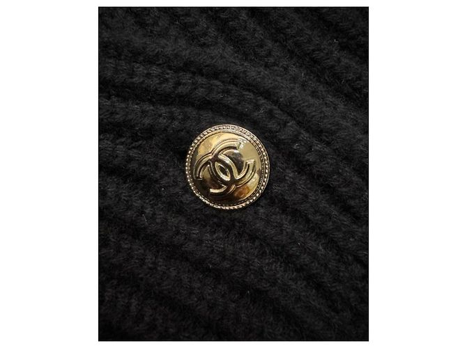 Malha Chanel de cashmere preta Preto - vista 2