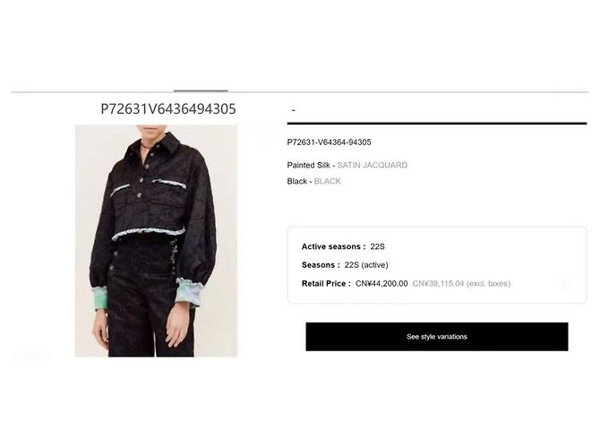 Chaquetas Chanel La Petite Veste Noire Negro - vista 7