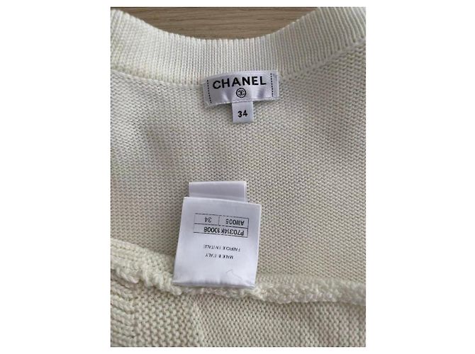 Chanel Strickpullover aus Baumwolle Mehrfarbig Größe 34 Mehrfarben - Ansicht 3