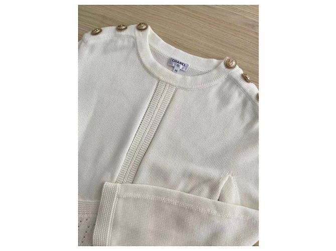 Chanel Strickpullover aus Baumwolle Mehrfarbig Größe 34 Mehrfarben - Ansicht 6