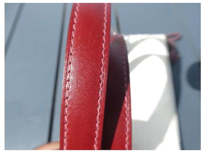 Tracolla Hermès Kelly in pelle rossa Rosso - vista 2