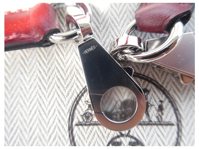 Tracolla Hermès Kelly in pelle rossa Rosso - vista 4