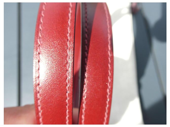 Tracolla Hermès Kelly in pelle rossa Rosso - vista 7