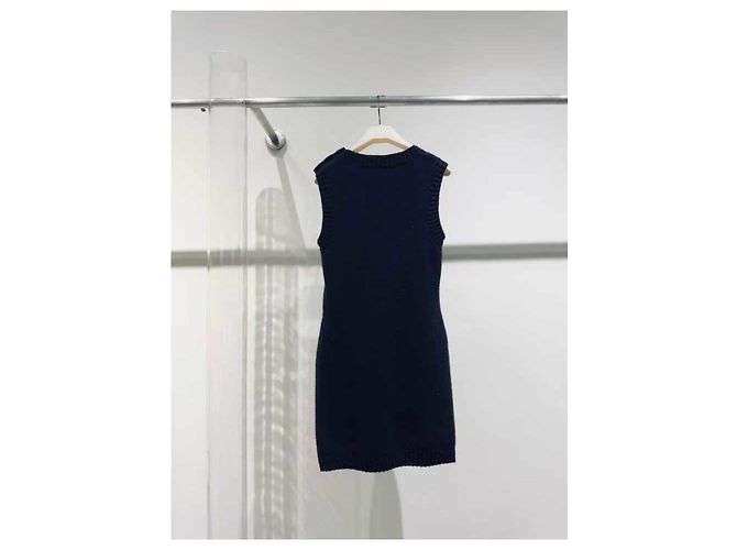 Chanel Kleid aus schwarzem Kaschmir - Ansicht 2