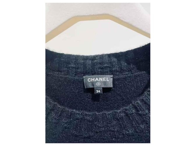 Chanel Kleid aus schwarzem Kaschmir - Ansicht 5