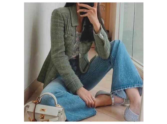 Chaquetas Chanel La Petite Veste Noire Verde - vista 8