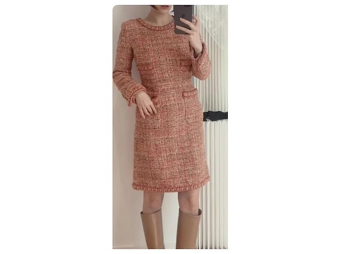 Chanel Tweed Kleid Mehrfarben - Ansicht 5