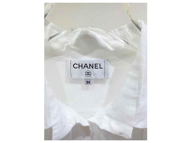 Top Chanel de algodón blanco - vista 3