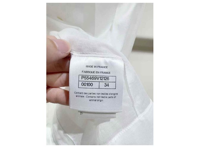 Top Chanel de algodón blanco - vista 5